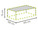 DistriCover tuinmeubelhoes tafelhoes 145*105*75 cm
