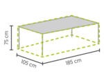DistriCover tuinmeubelhoes tafelhoes185*105*75 cm