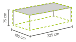 DistriCover tuinmeubelhoes tafelhoes 225*105*75 cm