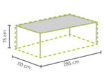 DistriCover tuinmeubelhoes tafelhoes 285*110*75 cm