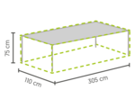 DistriCover tuinmeubelhoes tafelhoes 305*110*75 cm