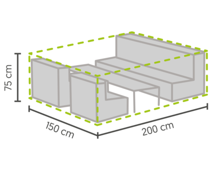 DistriCover loungesethoes premium 200x150x75cm