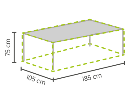 DistriCover tuinmeubelhoes tafelhoes185*105*75 cm