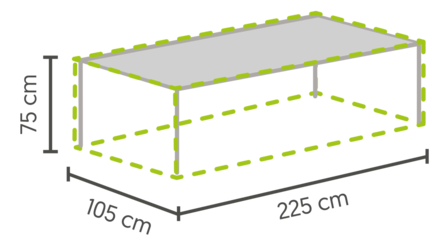 DistriCover tuinmeubelhoes tafelhoes 225*105*75 cm