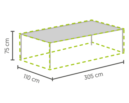 DistriCover tuinmeubelhoes tafelhoes 305*110*75 cm