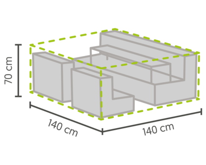 DistriCover Loungeset hoes 140x140x70 cm