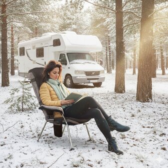 Thermrup&reg; - Camping Heat Seat XL -  Infrarood Warmtekussen, Zit &amp; Rug Apart Instelbaar, Waterbestendig &amp; Wasbaar, 50x125cm, Inclusief Powerbank