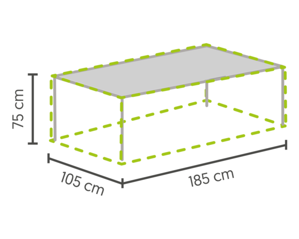 DistriCover tuinmeubelhoes tafelhoes185*105*75 cm