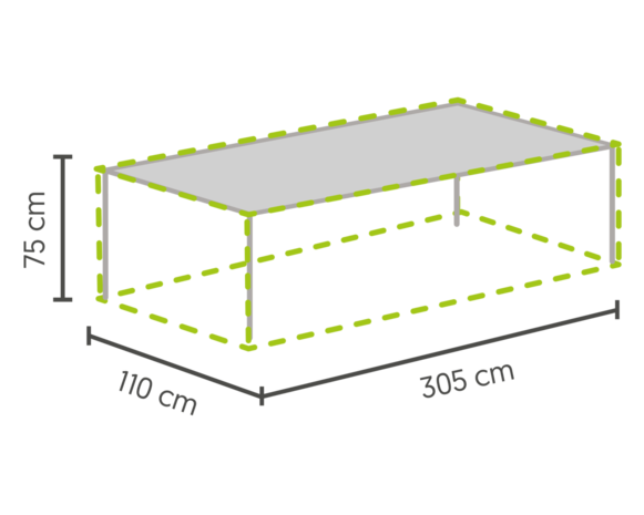 DistriCover tuinmeubelhoes tafelhoes 305*110*75 cm