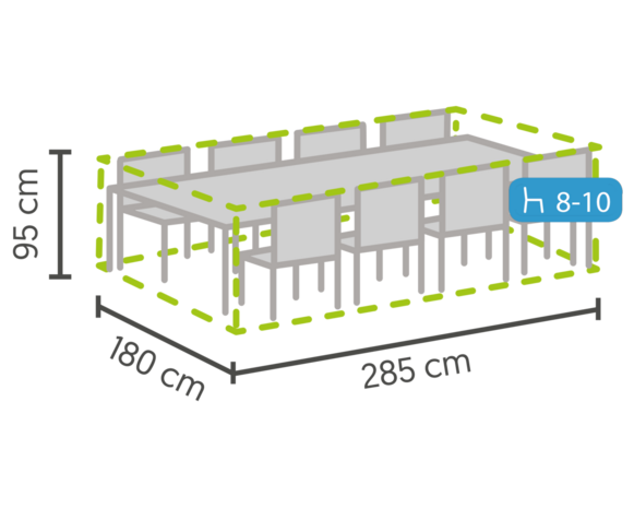 DistriCover tuinsethoes premium 285x180x90cm