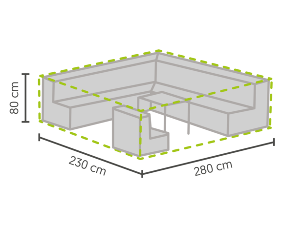 DistriCover Loungeset hoes 280x230x80 cm