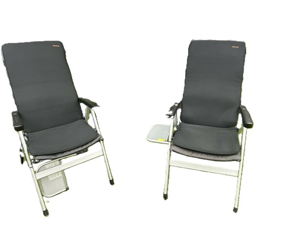 Thermrup® - HS613-XL - Verwarmd Campingstoelkussen XL - 7,4V – Infrarood Warmtekussen, Zit & Rug Apart Instelbaar, Waterbestendig & Wasbaar, 50x125cm, Inclusief Powerbank