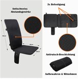Thermrup® - HS613-L Verwarm zitkussen - infrarood - 40 x 100 cm - Powerbank + USB laadkabel - wasbaar - 3 warmtestanden