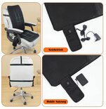 Thermrup® - HS613-L Verwarm zitkussen - infrarood - 40 x 100 cm - Powerbank + USB laadkabel - wasbaar - 3 warmtestanden