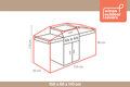 Winza Outdoor Covers - Premium - beschermhoes - BBQ 155 - Afmeting : 155x65x110 cm - BBQhoes - Waterdicht - 2 jaar garantie - Barbecue hoes